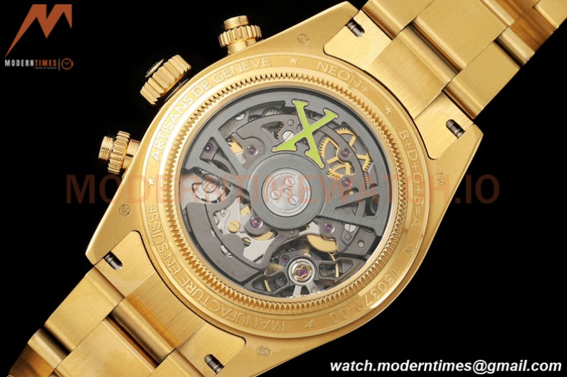 Rolex - Neon Daytona 116508 Artisans De Genève YG/YG White ADGF A4130