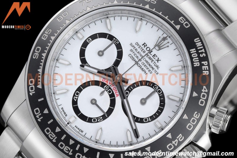 Rolex - Daytona 126500LN 40mm CER SS/SS 904L White SBF DD4802 Mod