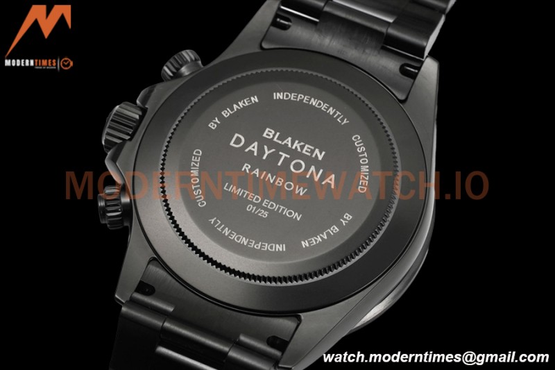 Rolex - Blaken Daytona Rainbow 40mm Diamond DLC/DLC Black/Stk TWF A4130