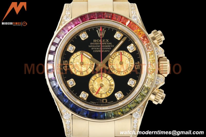 Rolex - Daytona Rainbow 116598 RBOW 40mm YG/YG Black/Dia ZF SH4130
