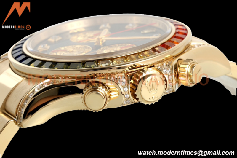 Rolex - Daytona Rainbow 116598 RBOW 40mm YG/YG Black/Dia ZF SH4130