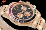 Rolex - Daytona Rainbow 116595 RBOW 40mm RG/RG Black/Dia ZF SH4130