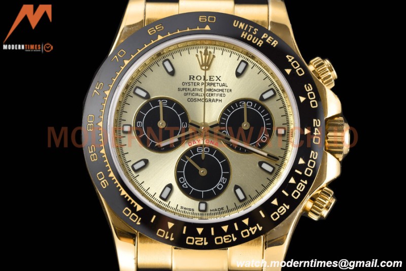 Rolex - Daytona 116518LN 40mm Tungsten Gain Weight Cer YG/RU Champ/Blk CTF DD4130