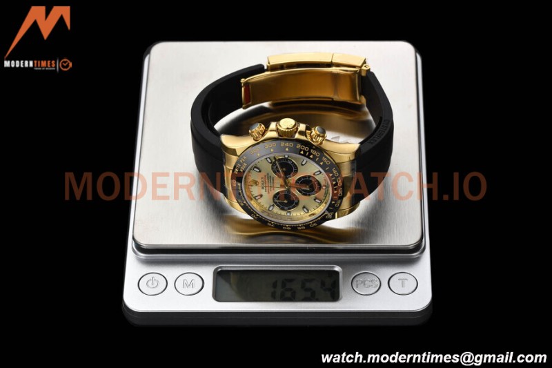 Rolex - Daytona 116518LN 40mm Tungsten Gain Weight Cer YG/RU Champ/Blk CTF DD4130