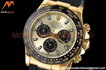 Rolex - Daytona 116518LN 40mm Tungsten Gain Weight Cer YG/RU Champ/Blk CTF DD4130