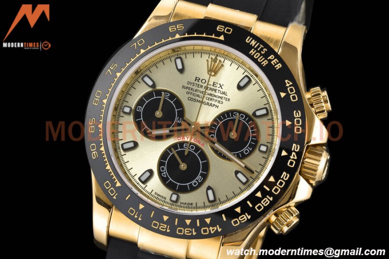 Rolex - Daytona 116518LN 40mm Tungsten Gain Weight Cer YG/RU Champ/Blk CTF DD4130