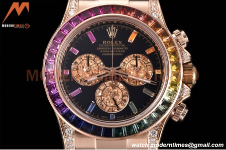 Rolex - Daytona 116595 RBOW 40mm Tungsten Gain Weight RG/RU Blk/Dia CTF DD4130