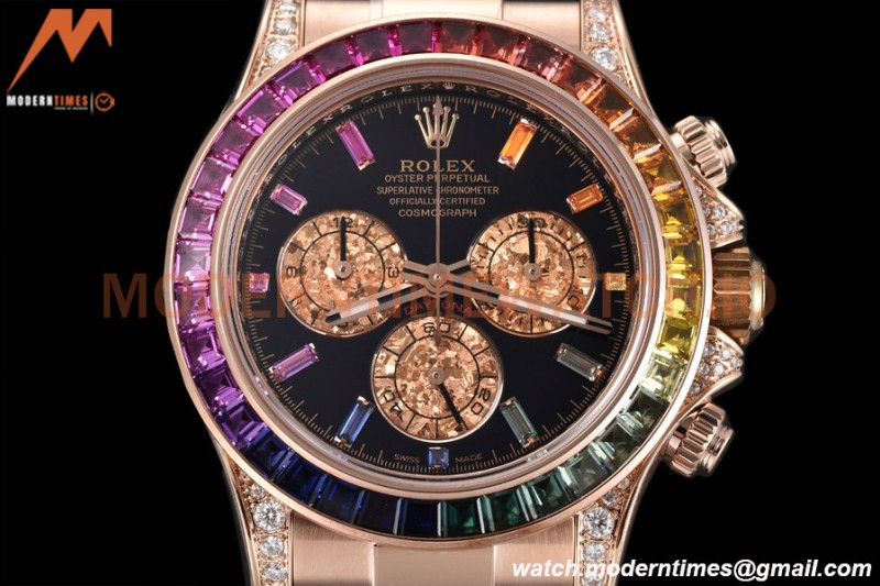Rolex - Daytona 116595 RBOW 40mm Tungsten Gain Weight RG/RU Blk/Dia CTF DD4130