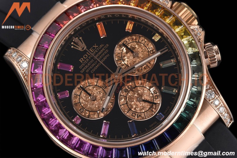 Rolex - Daytona 116595 RBOW 40mm Tungsten Gain Weight RG/RU Blk/Dia CTF DD4130