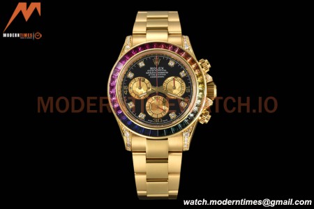 Rolex - Daytona 116598 RBOW 40mm Tungsten Gain Weight YG/YG Blk/Dia CTF DD4130