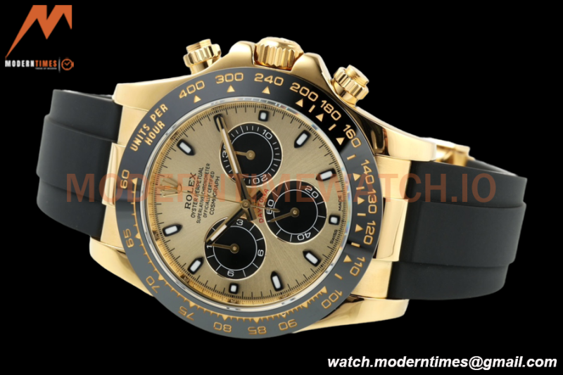 Rolex - Daytona 116518LN 40mm Tungsten Gain Weight Cer YG/RU Champ/Blk ZF SH4130