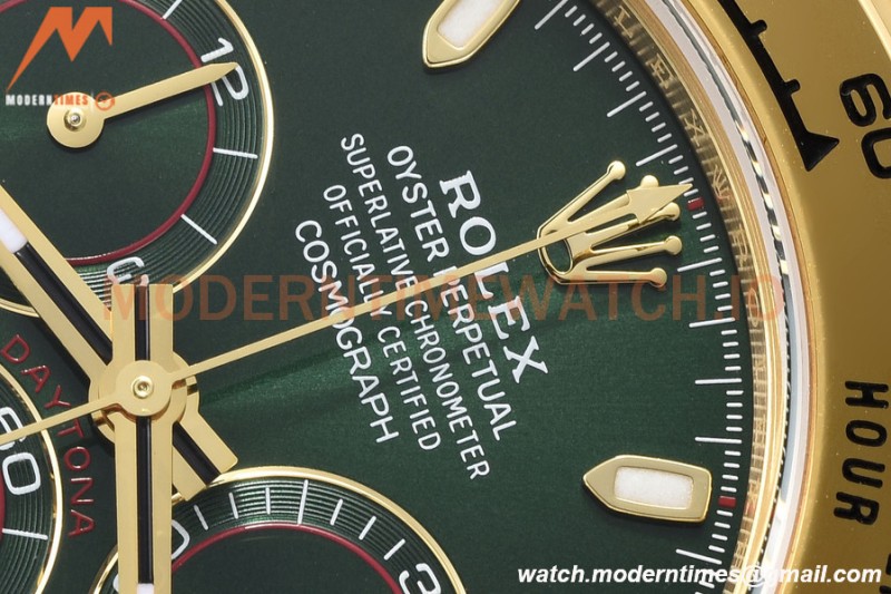 Rolex - Daytona 116508 40mm 904L YG/YG Grn/Stk VSF DD4130