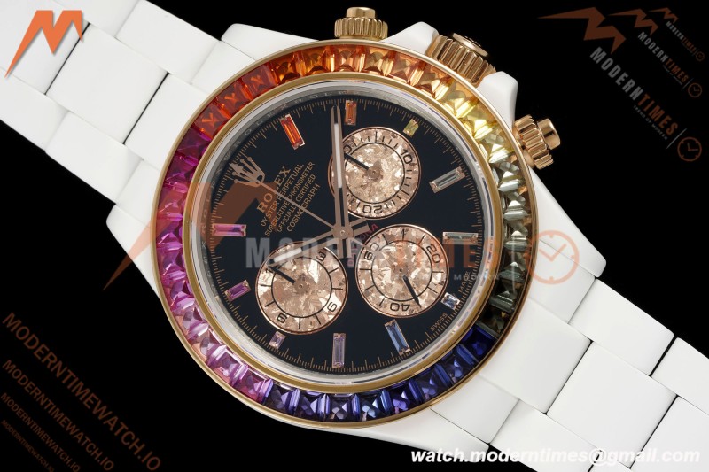 Rolex - Daytona Rainbow 40mm CER/CER Blk/Rbw Black Sonic DD4130