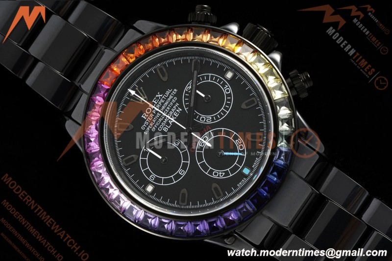 Rolex - Blaken Daytona Rainbow 40mm Diamond DLC/DLC Black/Stk Sonic DD4130