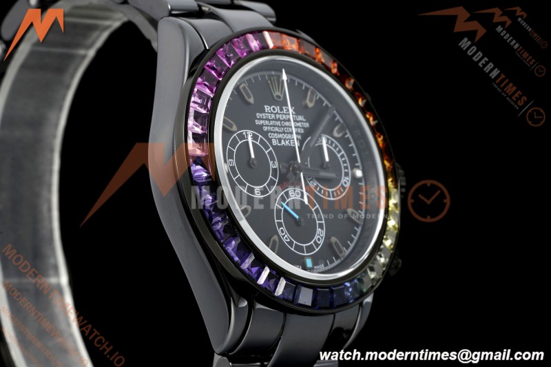 Rolex - Blaken Daytona Rainbow 40mm Diamond DLC/DLC Black/Stk Sonic DD4130