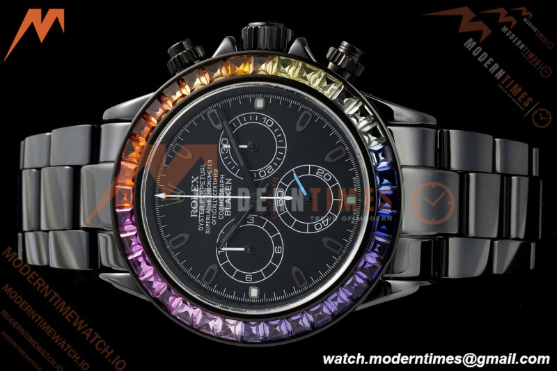 Rolex - Blaken Daytona Rainbow 40mm Diamond DLC/DLC Black/Stk Sonic DD4130