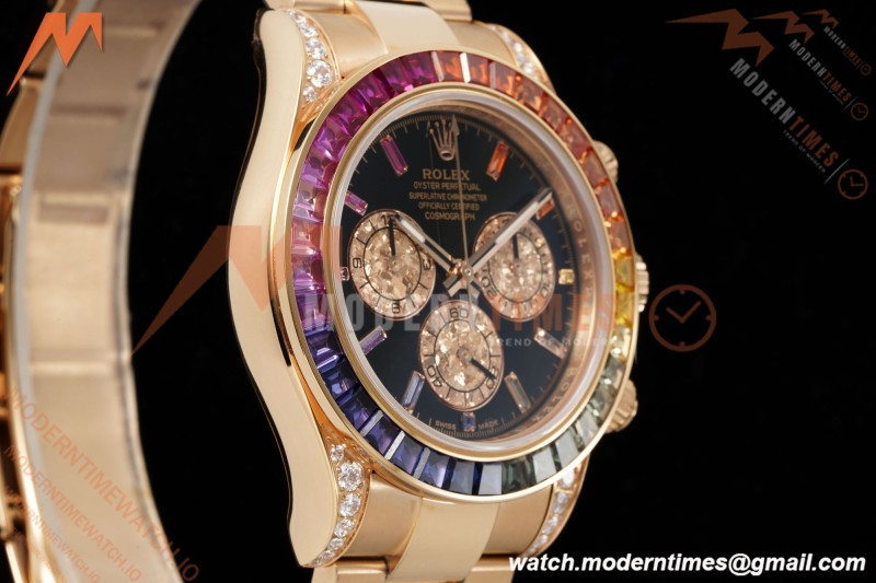 Rolex - Daytona Rainbow 116595 RBOW 40mm RG/RG Black/Dia Sonic DD4130