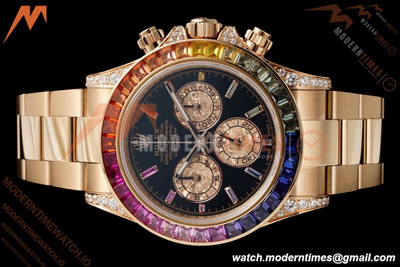 Rolex - Daytona Rainbow 116595 RBOW 40mm RG/RG Black/Dia Sonic DD4130