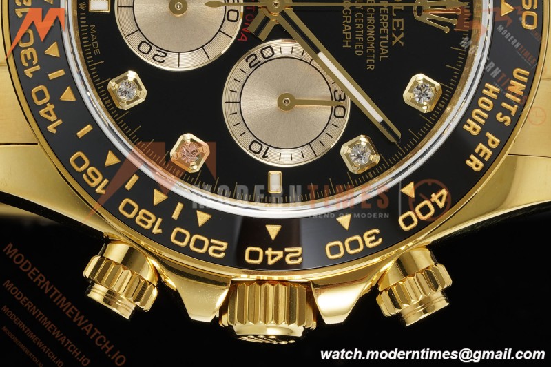 Rolex - Daytona 126518LN 40mm V10 Gain Weight CER/YG/RU Blk/Gold/Dia QF SH4131