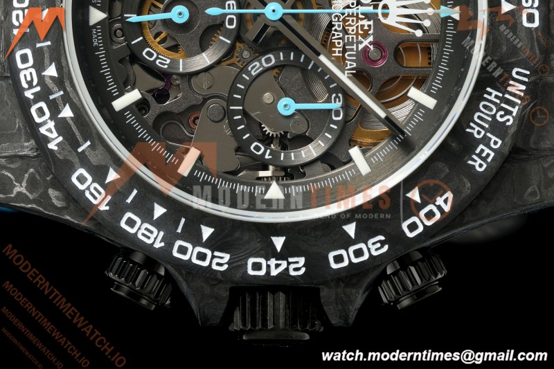 Rolex - Daytona Blaken 40mm CER 904L FC/NY Blk/Blu Skeleton GETF SA4130