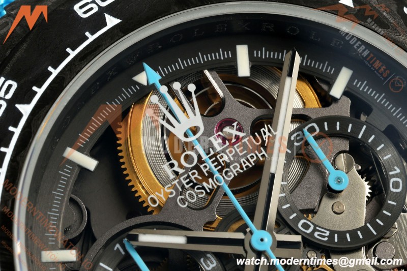 Rolex - Daytona Blaken 40mm CER 904L FC/NY Blk/Blu Skeleton GETF SA4130