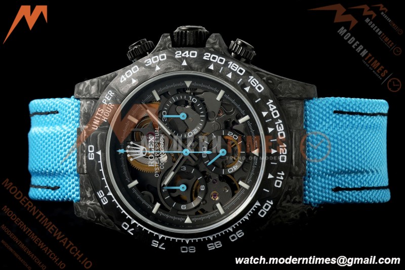 Rolex - Daytona Blaken 40mm CER 904L FC/NY Blk/Blu Skeleton GETF SA4130