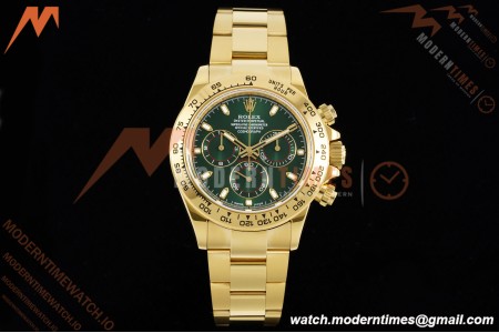 Rolex - Daytona 116508 40mm Tungsten Gain Weight YG/YG Green Dial 3CF V2 SH4130