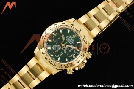 Rolex - Daytona 116508 40mm Tungsten Gain Weight YG/YG Green Dial 3CF V2 SH4130 | 롤렉스 - 데이토나 116508 40mm 텅스텐 게인 웨이트 YG/YG 그린 다이얼 3CF V2 SH4130