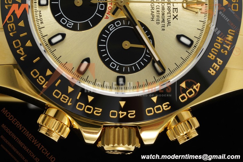 Rolex - Daytona 116518LN 40mm Tungsten Gain Weight YG/RU Champagne Dial 3CF V2 SH4130 | 롤렉스 - 데이토나 116518LN 40mm 텅스텐 게인 웨이트 YG/RU 샴페인 다이얼 3CF V2 SH4130