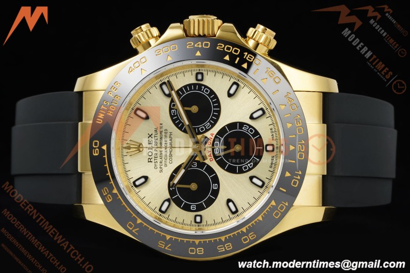 Rolex - Daytona 116518LN 40mm Tungsten Gain Weight YG/RU Champagne Dial 3CF V2 SH4130 | 롤렉스 - 데이토나 116518LN 40mm 텅스텐 게인 웨이트 YG/RU 샴페인 다이얼 3CF V2 SH4130