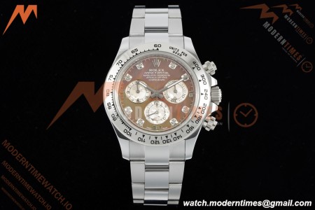 Rolex - Daytona 116509 40mm Tungsten Gain Weight WG/WG Mother of Pearl Diamond Dial 3CF V2 SH4130