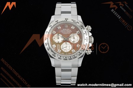 Rolex - Daytona 116509 40mm Tungsten Gain Weight WG/WG Mother of Pearl Diamond Dial 3CF V2 SH4130