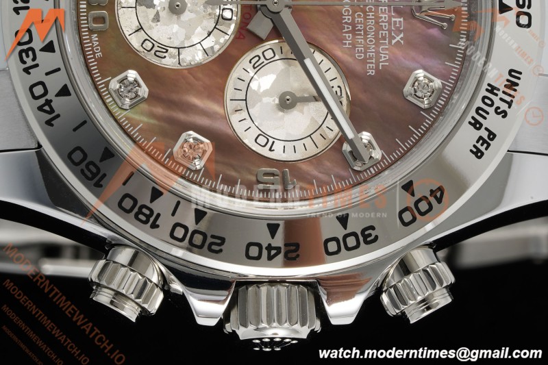 Rolex - Daytona 116509 40mm Tungsten Gain Weight WG/WG Mother of Pearl Diamond Dial 3CF V2 SH4130