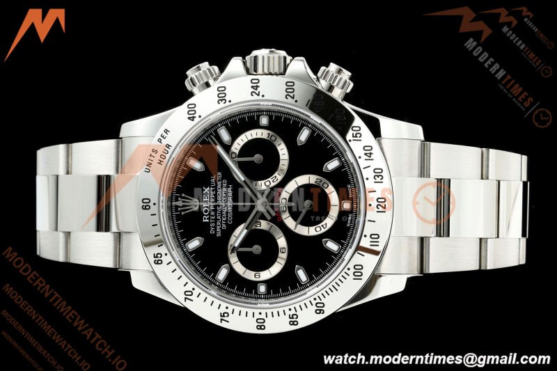 Rolex - Daytona 116520 40mm 904L SS/SS Blk/Stk 3CF SH4130