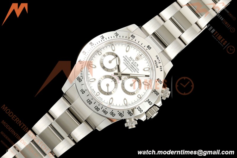Rolex - Daytona 116520 40mm 904L SS/SS Wht/Stk 3CF SH4130