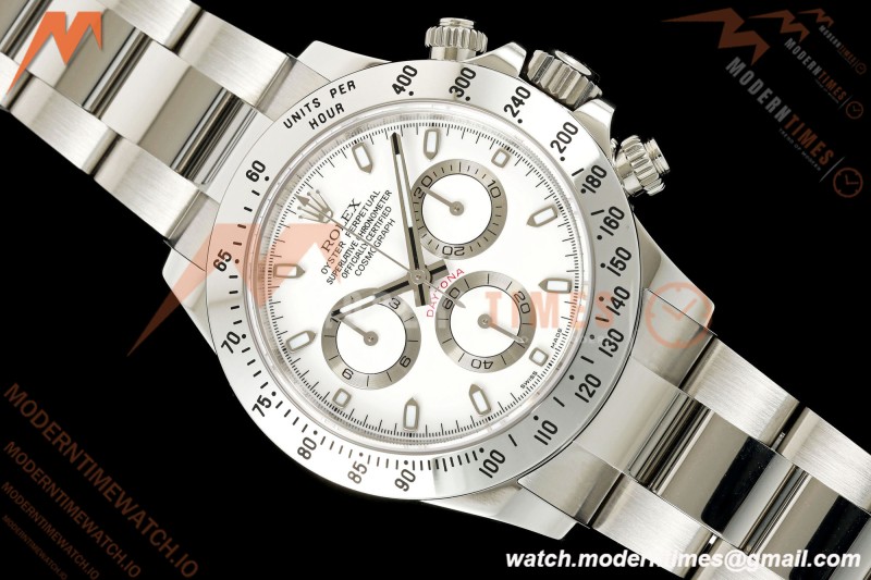 Rolex - Daytona 116520 40mm 904L SS/SS Wht/Stk 3CF SH4130