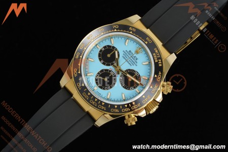 Rolex - Daytona 126518LN 40mm Gain Weight CER/YG/RU Blu/Blk Turquoise Dial QF V10 SH4131