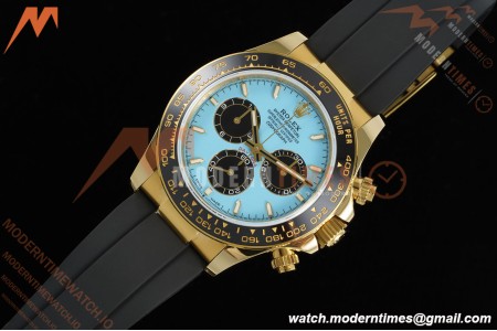 Rolex - Daytona 126518LN 40mm Gain Weight CER/YG/RU Blu/Blk Turquoise Dial QF V10 SH4131