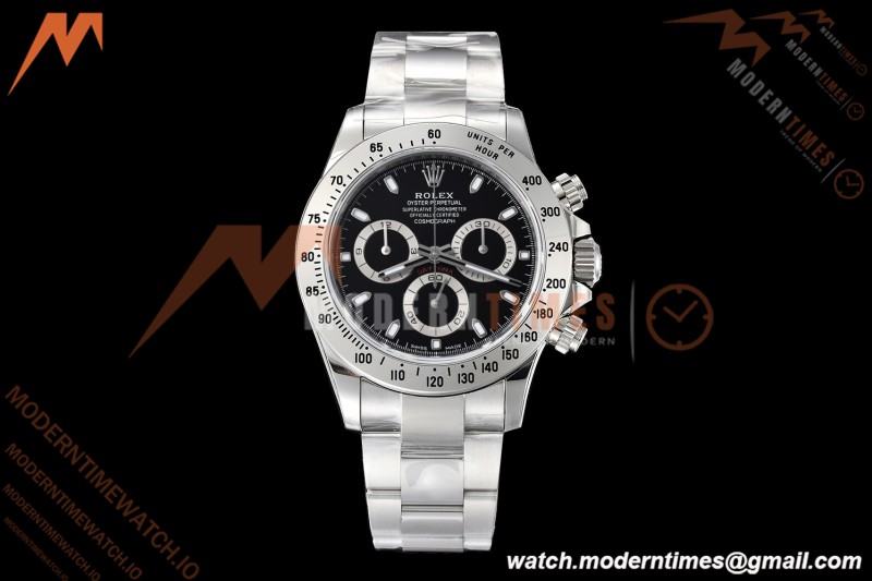 Rolex - Daytona 116520 40mm 904L SS/SS Blk/Stk VSF DD4130
