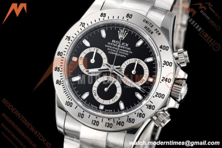 Rolex - Daytona 116520 40mm 904L SS/SS Blk/Stk VSF DD4130