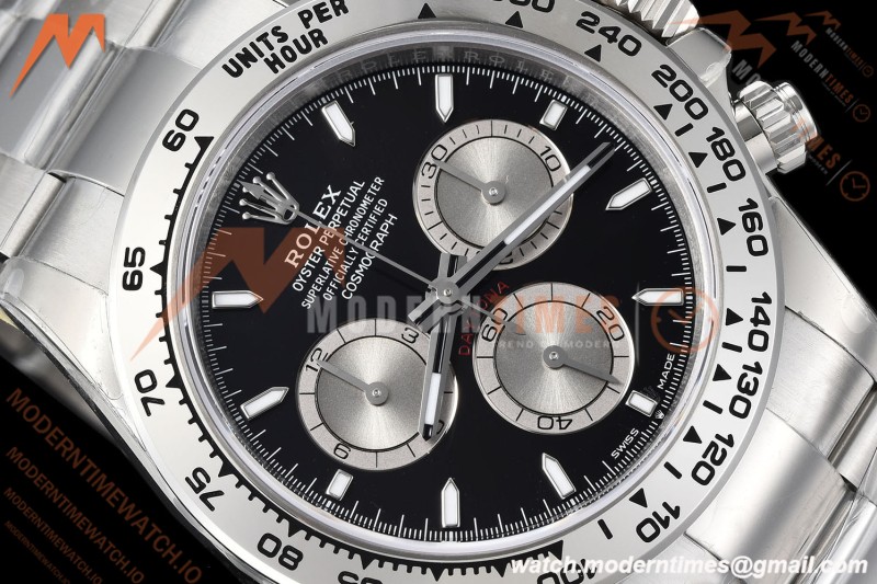 Rolex - Daytona 126509 40mm Tungsten Gain Weight SS/SS Blk/Silv/Stk VSF DD4131 | 롤렉스 - 데이토나 126509 40mm 텅스텐 게인 웨이트 SS/SS 블랙/실버/스틸 VSF DD4131