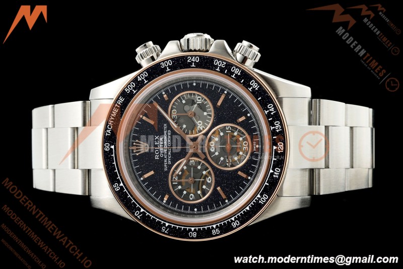 Rolex - DIW Ventura Daytona Artisans De Genève Stainless SS/SS Black Stars ADGF SA4130 | 롤렉스 - DIW 벤추라 데이토나 아티장 드 제네브 스테인리스 스틸/SS 블랙 스타 ADGF SA4130