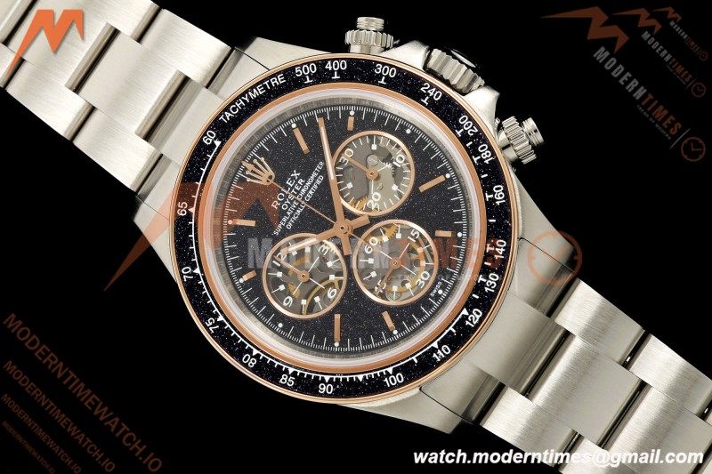 Rolex - DIW Ventura Daytona Artisans De Genève Stainless SS/SS Black Stars ADGF SA4130 | 롤렉스 - DIW 벤추라 데이토나 아티장 드 제네브 스테인리스 스틸/SS 블랙 스타 ADGF SA4130