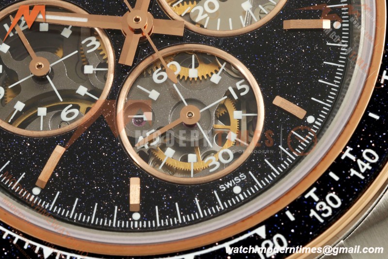 Rolex - DIW Ventura Daytona Artisans De Genève Stainless SS/SS Black Stars ADGF SA4130 | 롤렉스 - DIW 벤추라 데이토나 아티장 드 제네브 스테인리스 스틸/SS 블랙 스타 ADGF SA4130