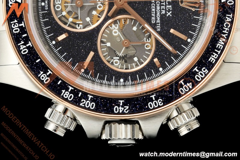 Rolex - DIW Ventura Daytona Artisans De Genève Stainless SS/SS Black Stars ADGF SA4130 | 롤렉스 - DIW 벤추라 데이토나 아티장 드 제네브 스테인리스 스틸/SS 블랙 스타 ADGF SA4130