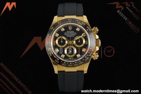 Rolex - Daytona 116518LN 40mm Gain Weight CER/YG/RU Blk/Gold/Dia QF V11 SH4130