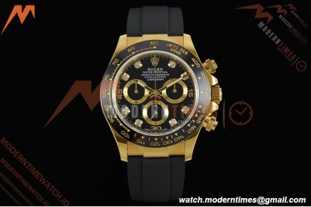 Rolex - Daytona 116518LN 40mm Gain Weight CER/YG/RU Blk/Gold/Dia QF V11 SH4130 | 롤렉스 - 데이토나 116518LN 40mm 게인 웨이트 CER/YG/RU 블랙/골드/다이아 QF V11 SH4130