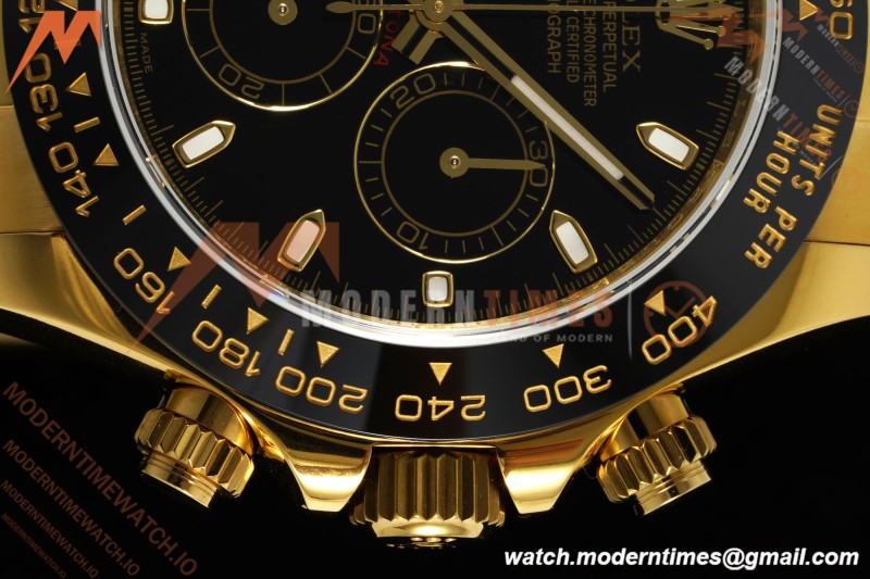 Rolex - Daytona 116518LN 40mm Gain Weight CER/YG/RU Blk/Stk QF V11 SH4130