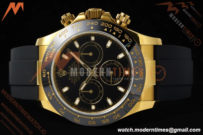 Rolex - Daytona 116518LN 40mm Gain Weight CER/YG/RU Blk/Stk QF V11 SH4130