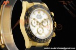Rolex - Daytona 116518LN 40mm Gain Weight CER/YG/RU Wht/Stk QF V11 SH4130